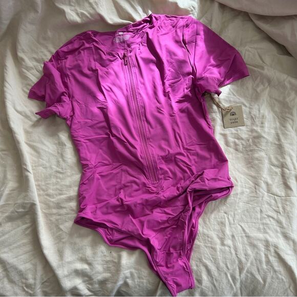 Free People x Toast Swim Signature Surf Suit in Purple Orchid NWT - Picture 2 of 7